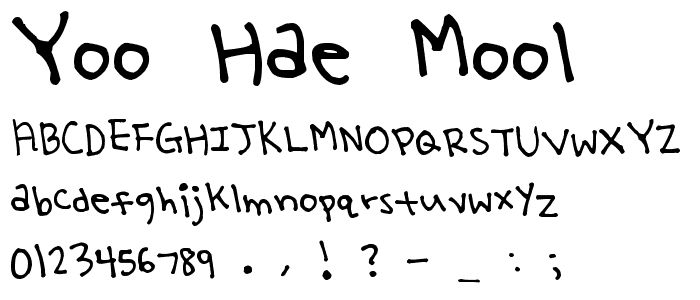 Yoo Hae Mool font